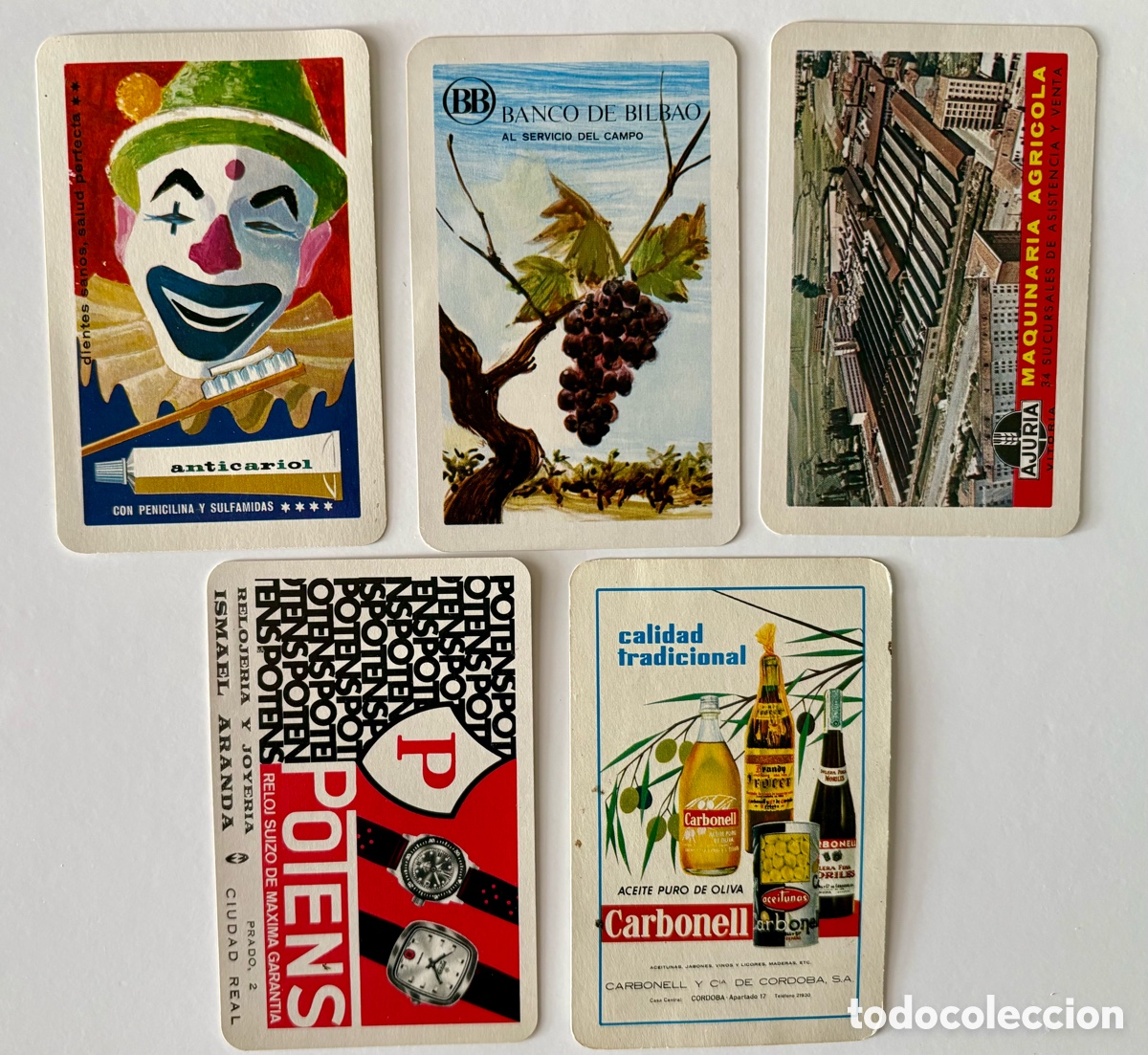 Collezionismo Calendari: Lote de 5 calendarios Fournier de los a&ntilde;os 60 y 70