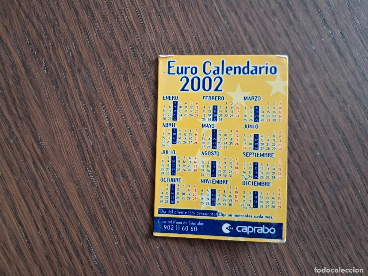 Coleccionismo calendarios: calendario de publicidad, caprabo, conversor euros-pesetas, a&ntilde;o 2002.