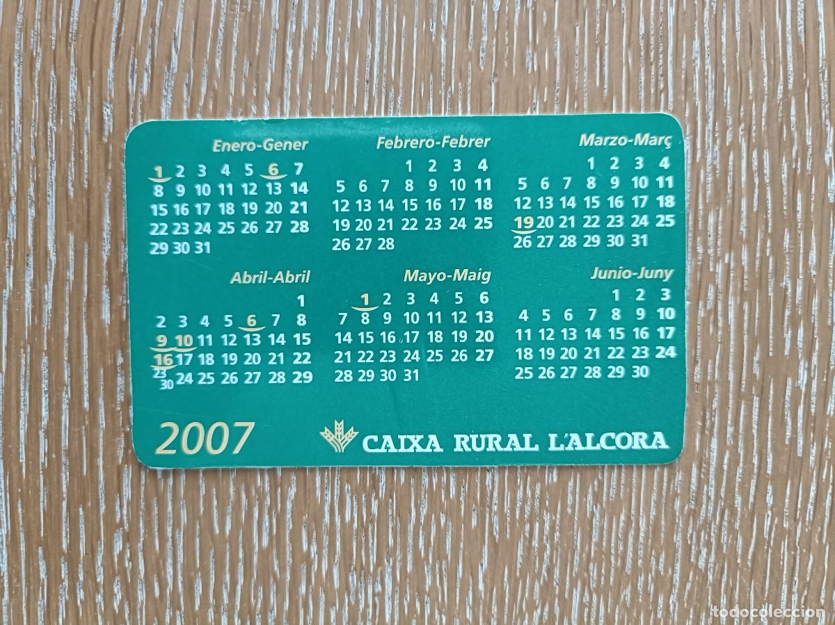 Collezionismo Calendari: CALENDARIO BOLSILLO - A&Ntilde;O 2007 - CAIXA RURAL L'ALCORA - BANCO - CAJA RURAL ALCORA