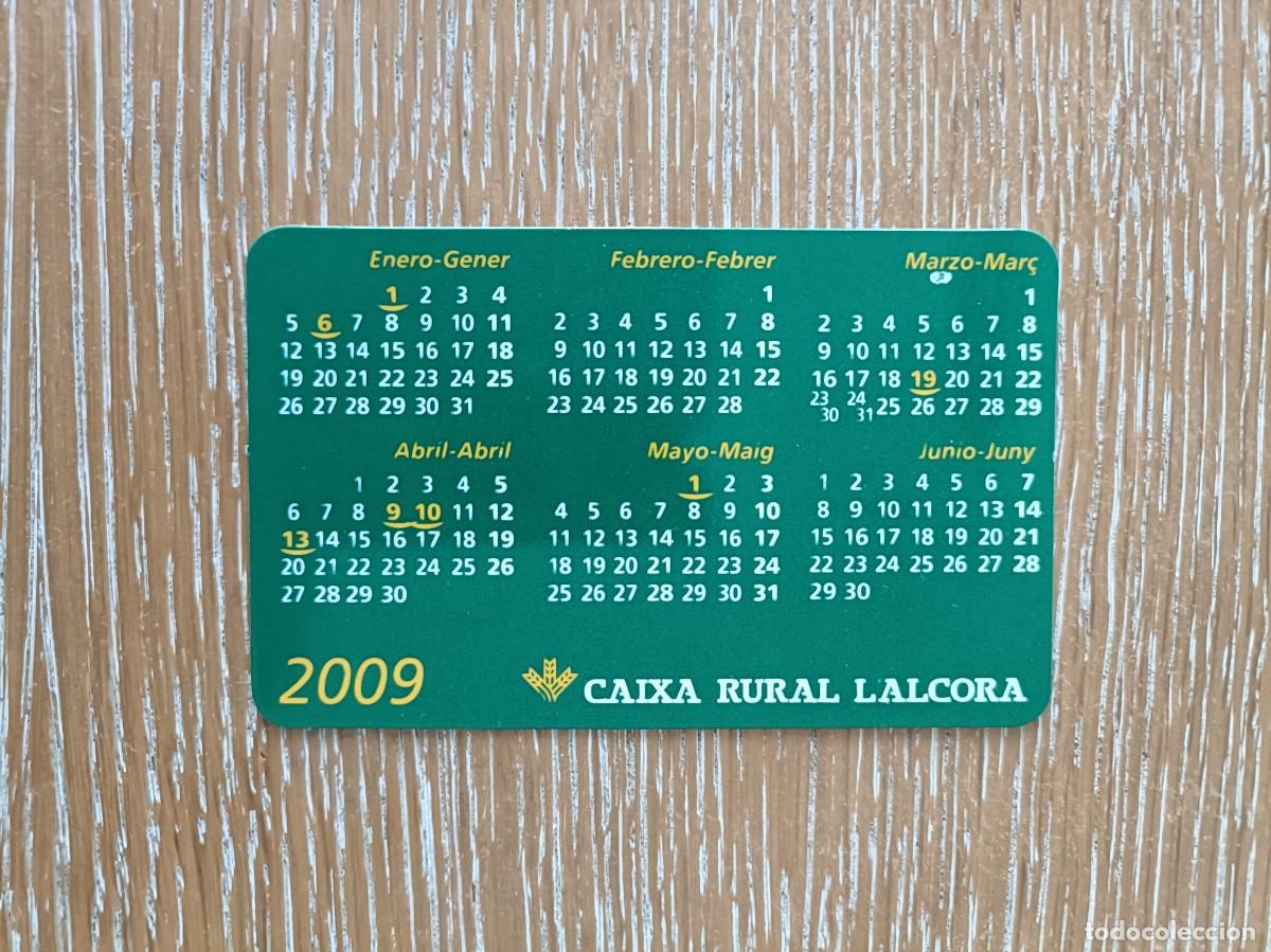 Collezionismo Calendari: CALENDARIO BOLSILLO - A&Ntilde;O 2009 - CAIXA RURAL L'ALCORA - BANCO - CAJA RURAL ALCORA