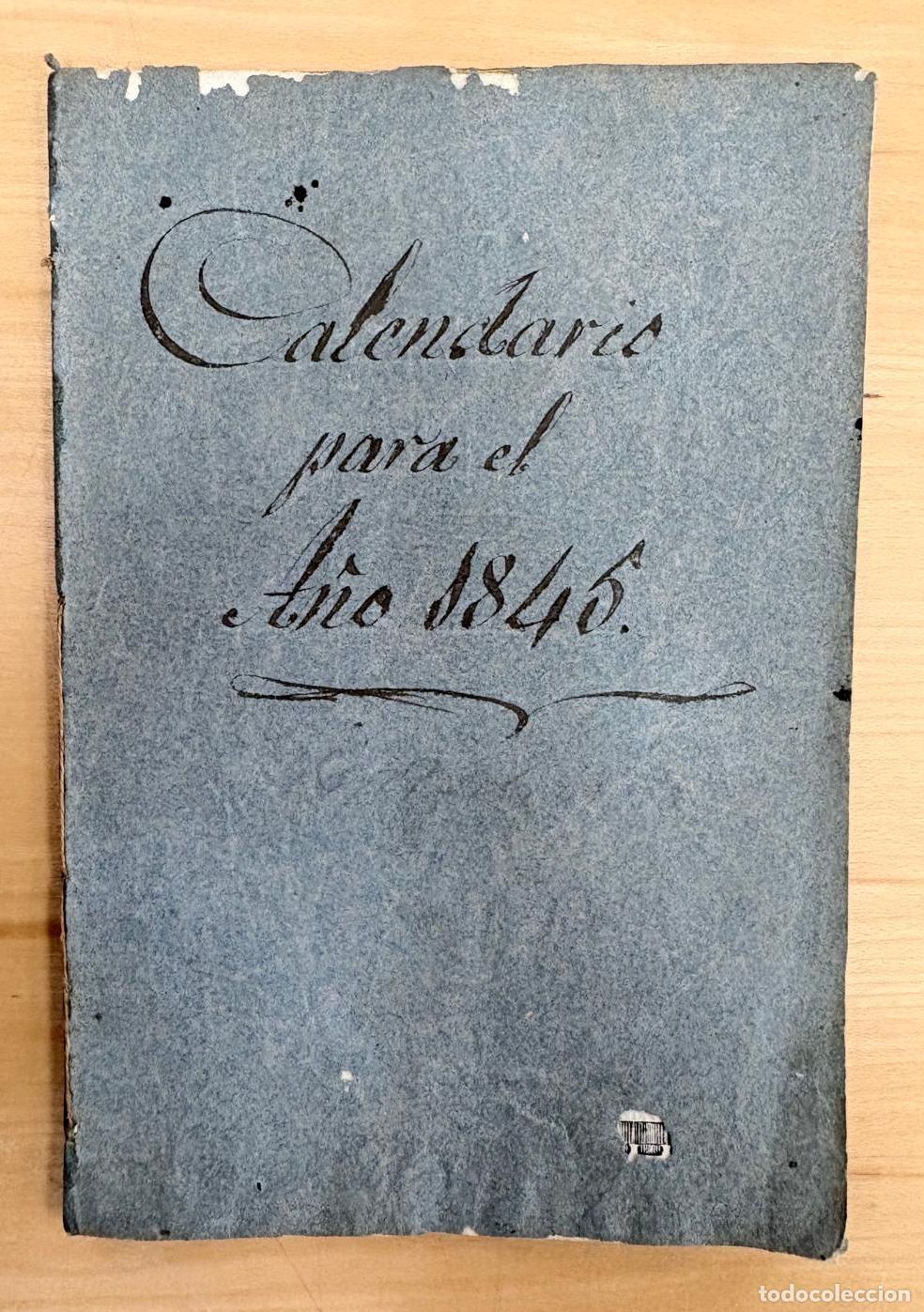 Coleccionismo calendarios: CALENDARIO PARA EL RDINO DE VALENDIA, CORRESPONDIENTE AL A&Ntilde;O DE 1845
