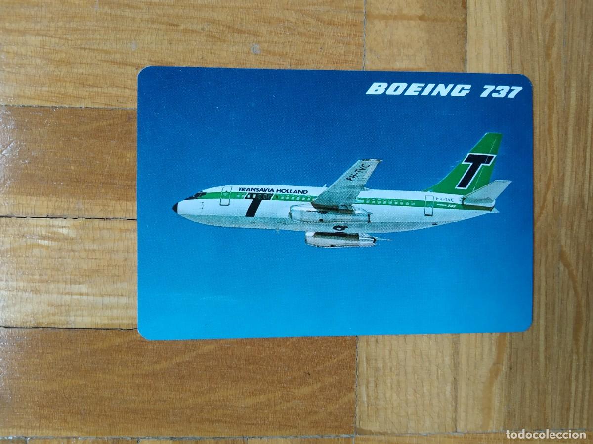 Collezionismo Calendari: CALENDARIO PUBLICITARIO AEROLINEAS TRANSAVIA HOLLAND AVION BOEING 737 COMPA&Ntilde;IA AEREA A&Ntilde;O 1975