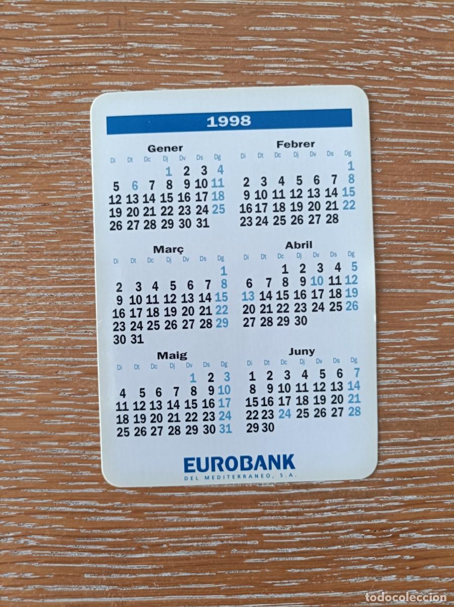 Collezionismo Calendari: CALENDARIO BOLSILLO - A&Ntilde;O 1998 - EUROBANK DEL MEDITERRANEO