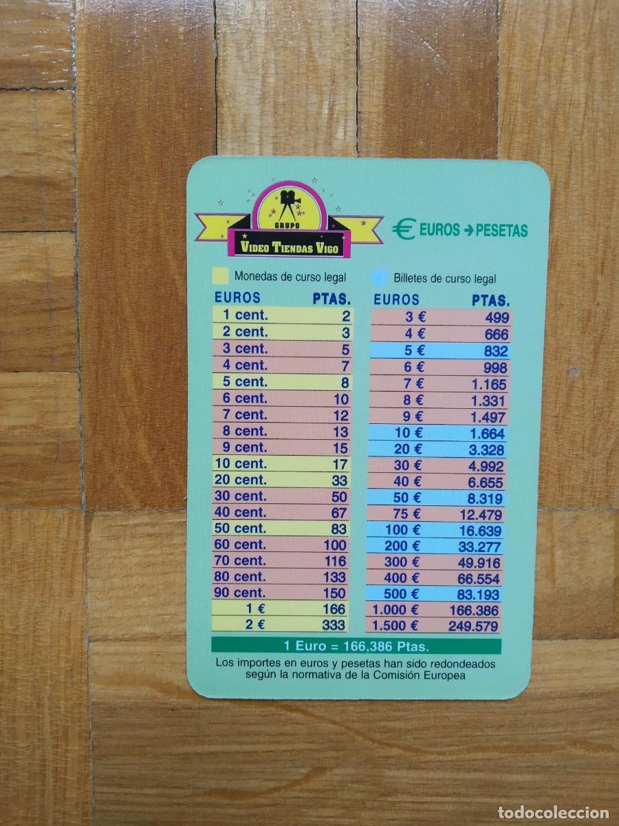 Collezionismo Calendari: CALENDARIO PUBLICITARIO EUROCONVERSOR EUROS PESETAS VIDEO TIENDAS VIGO A&Ntilde;O 2002 VER FOTOS