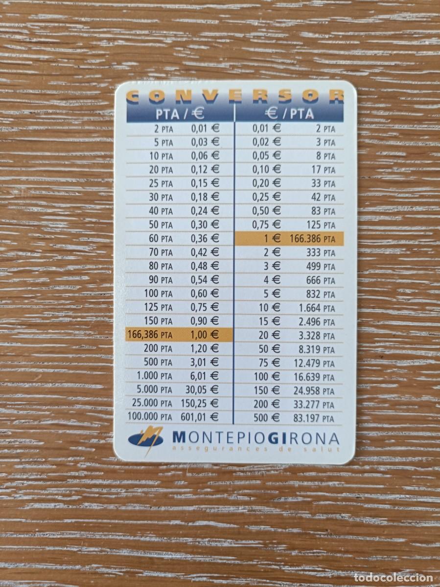 Collectables Calendars: CALENDARIO BOLSILLO - A&Ntilde;O 2002 - MONTEPIO DE GIRONA - &euro;UROCONVERSOR