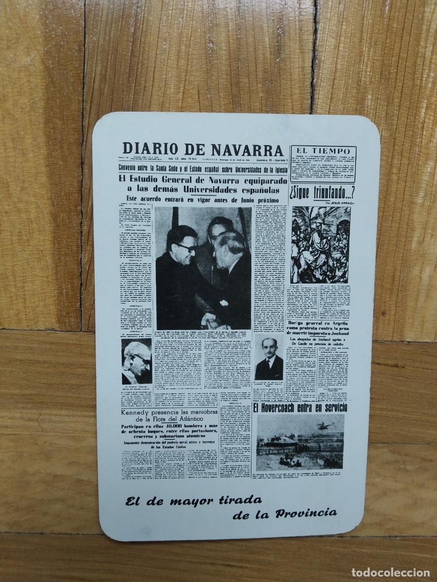 Coleccionismo calendarios: CALENDARIO FOURNIER DIARIO DE NAVARRA A&Ntilde;O 1963 VER FOTOS NUEVO