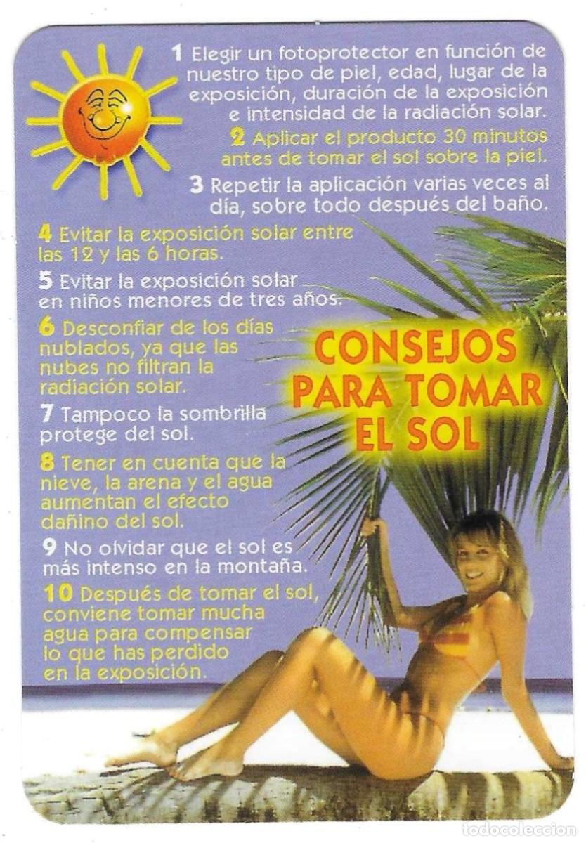 Coleccionismo calendarios: Calendario a&ntilde;o 2005, serie rr n&ordm; 75. Consejos para tomar el sol. ref. 11-05rr75