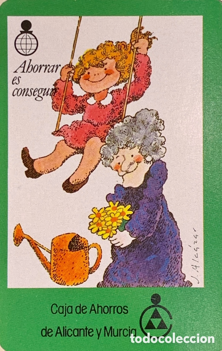 Coleccionismo calendarios: Calendario de bolsillo. Caja de Ahorros de Alicante y Murcia. J. Alcazar. 1981.