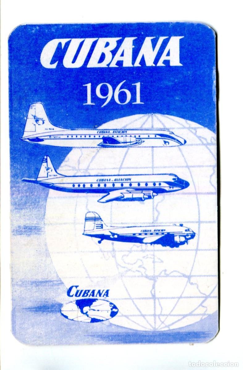 Coleccionismo calendarios: CALENDARIO PUBLICITARIO CUBANA DE AVIACION. AVIONES A&Ntilde;O 1961. VER FOTOS