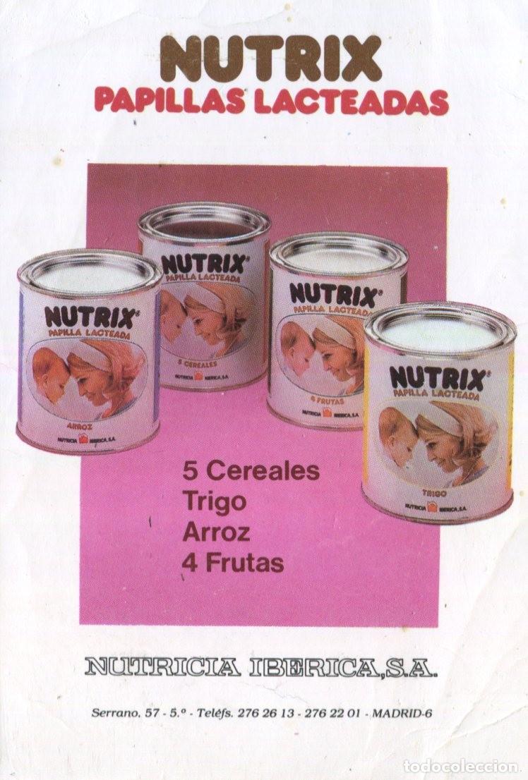 Coleccionismo calendarios: CALENDARIO DE BOLSILLO A&Ntilde;O 1984 NUTRIX Papillas Lacteadas 5 Cereales