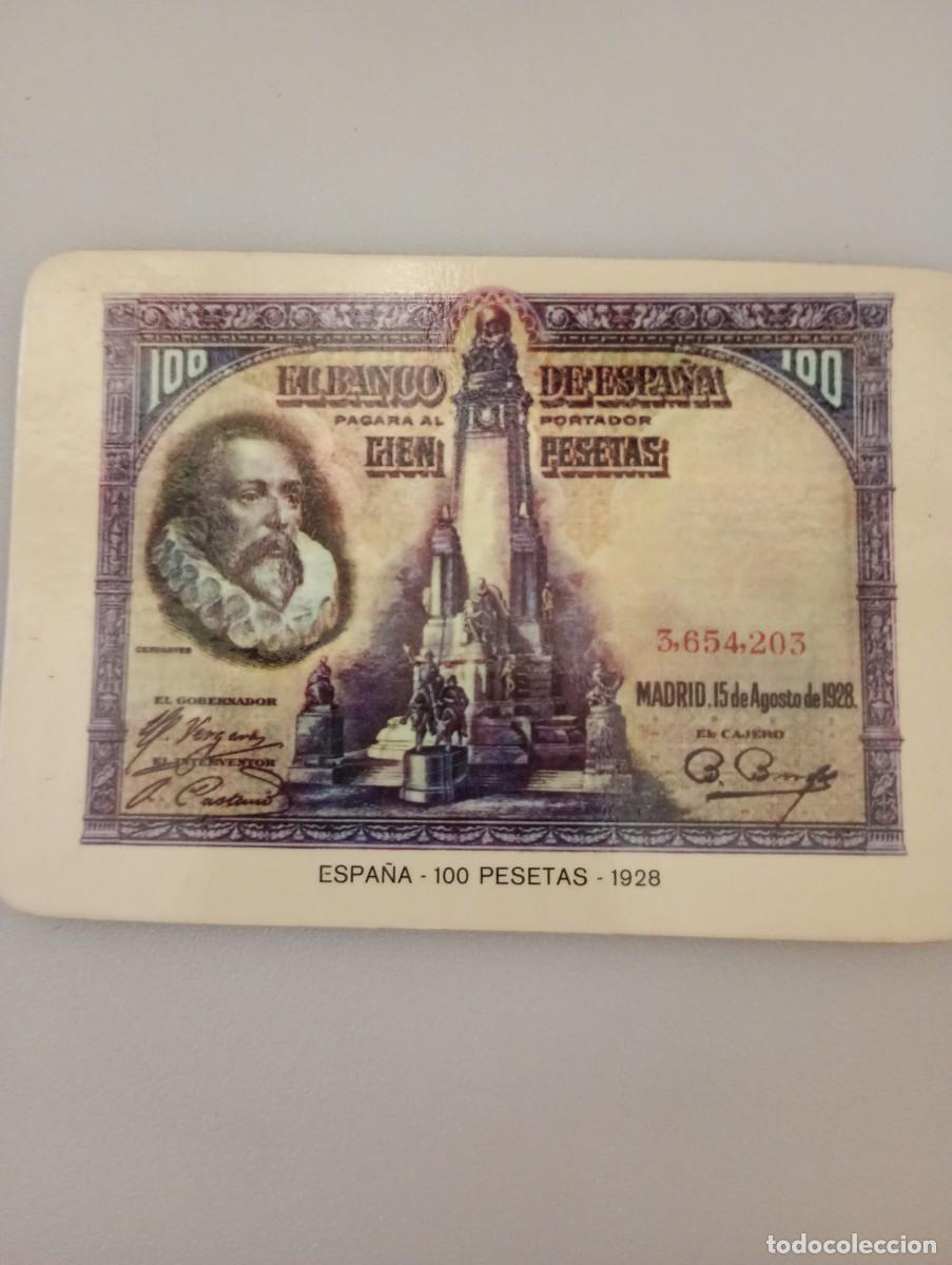 Collezionismo Calendari: Calendarios 1977 Serie N 220 Billete 100 pesetas 1928