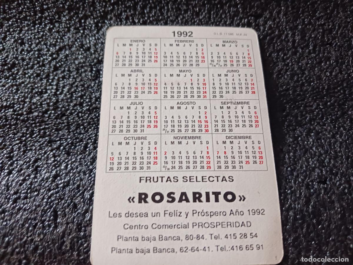 Coleccionismo calendarios: Calendario frutas selectas rosarito 1992 - Foto 2