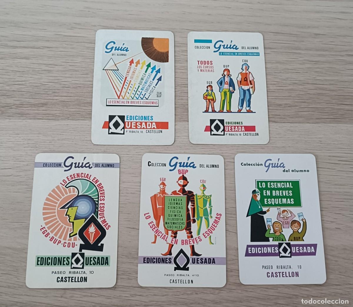 Sammeln von Kalendern: Lote 5 Calendario FOURNIER, Ediciones Quedada, Castell&oacute;n, 1980 1981 1982 1983 y 1987