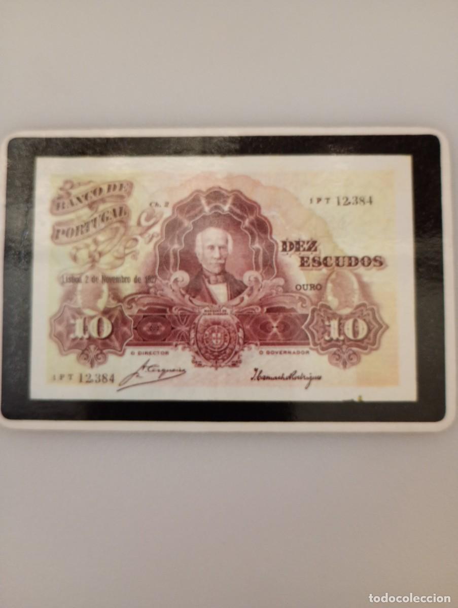 Coleccionismo calendarios: Calendario Portugal 1985 Billetes portugueses 10 Escudos