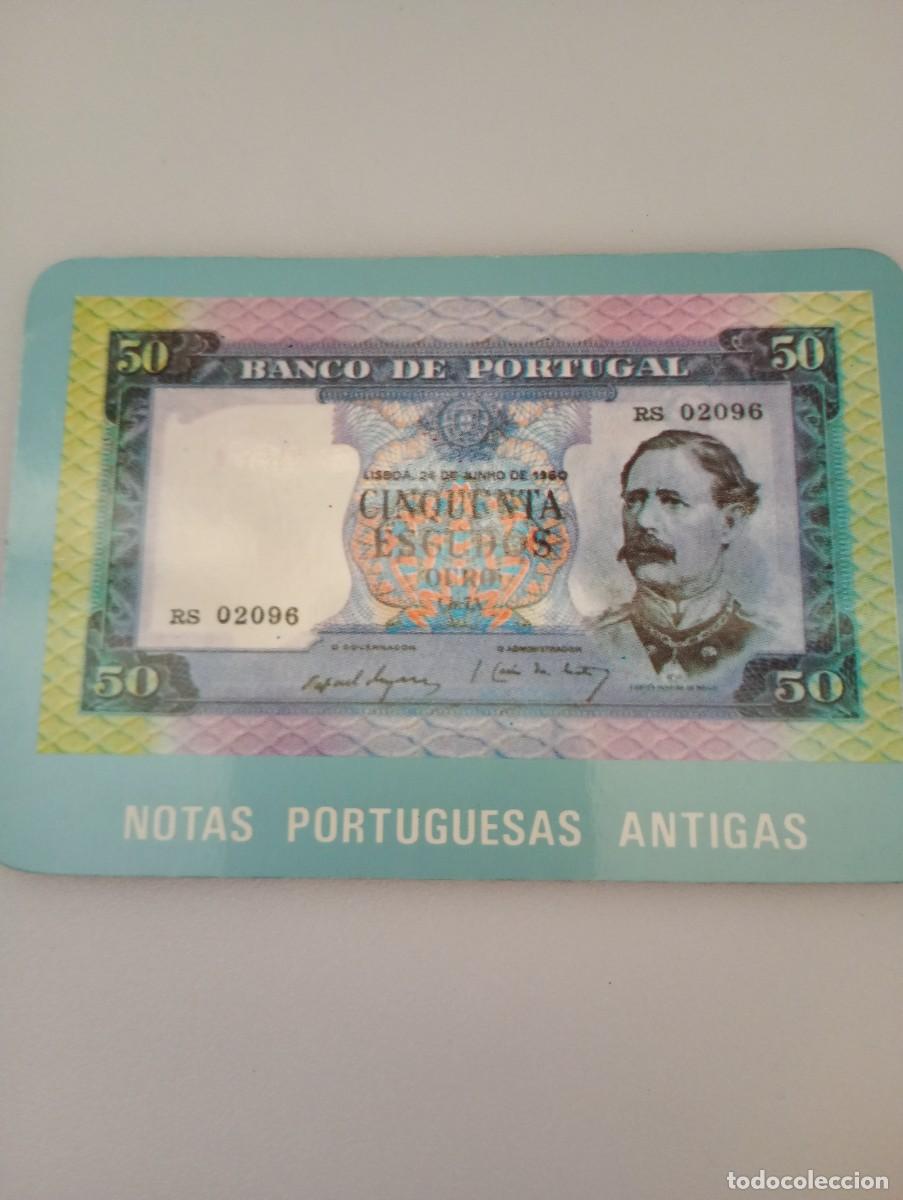 Coleccionismo calendarios: Calendario Portugal 1985 Billetes 50 Escudos