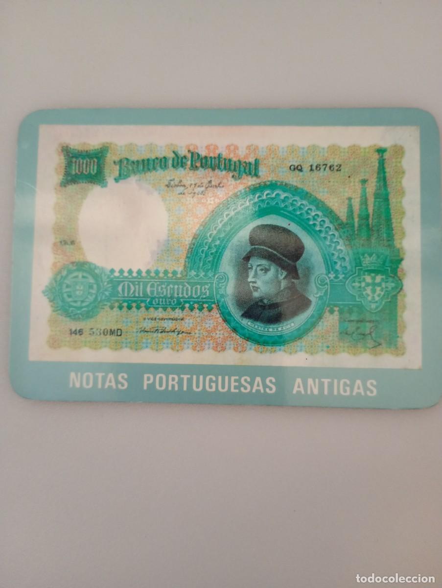 Coleccionismo calendarios: Calendario Portugal 1985 Billetes 1000 Escudos