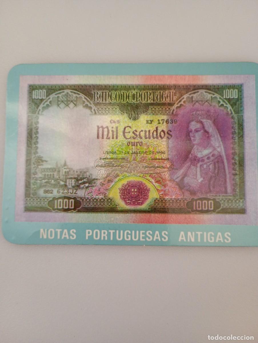 Coleccionismo calendarios: Calendario Portugal 1985 Billetes 1000 Escudos