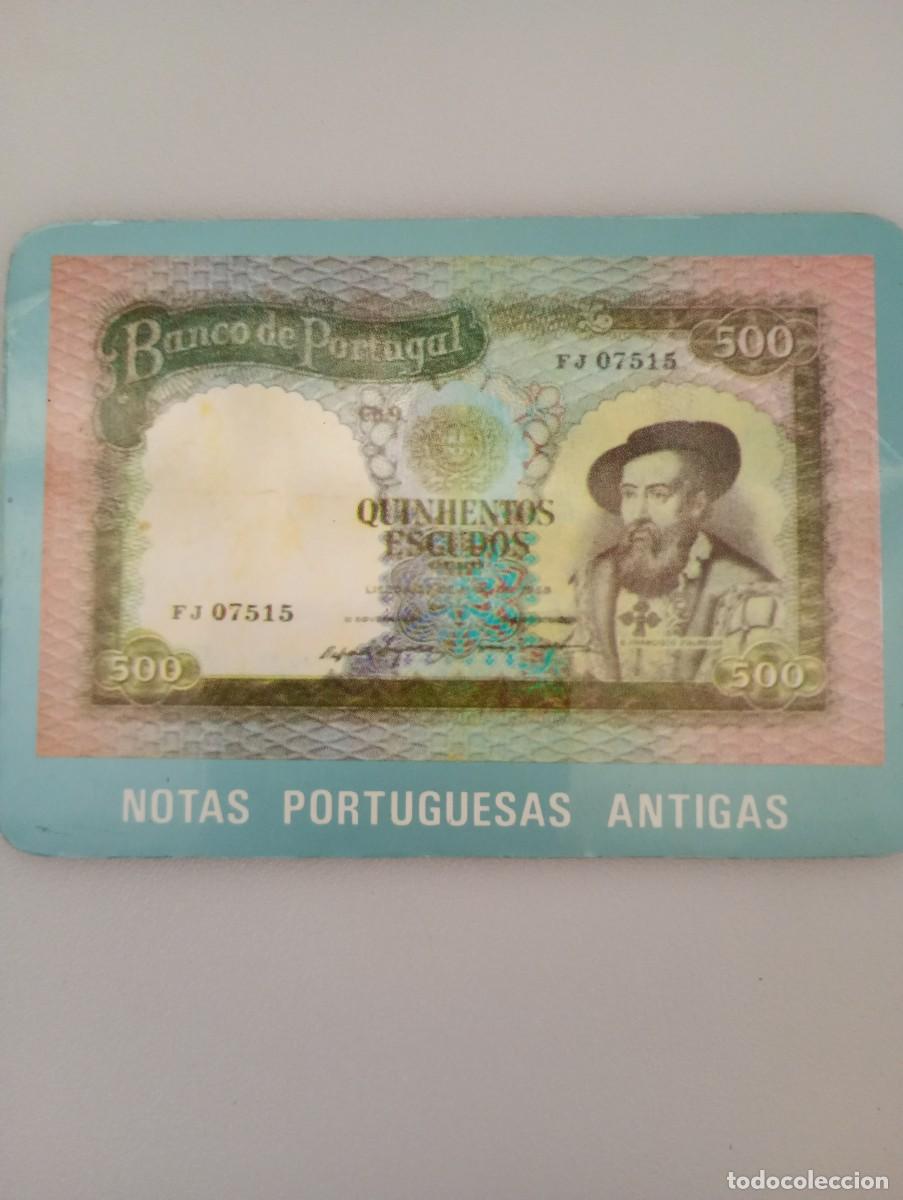 Coleccionismo calendarios: Calendario Portugal 1985 Billetes 500 Escudos