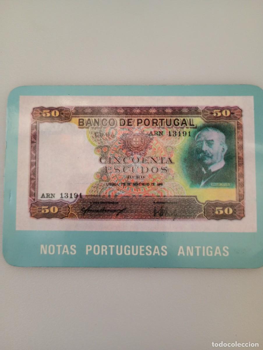 Coleccionismo calendarios: Calendario Portugal 1985 Billetes 50 Escudos