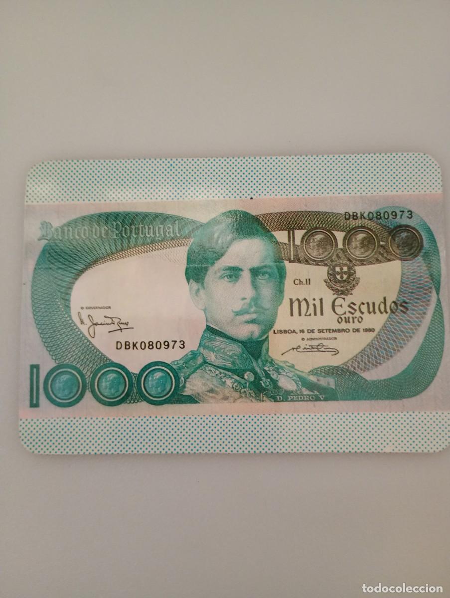 Coleccionismo calendarios: Calendario Portugal 1985 Billetes 1000 Escudos