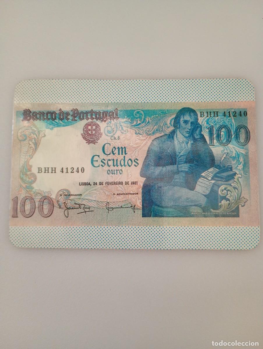 Coleccionismo calendarios: Calendario Portugal 1985 Billetes 100 Escudos