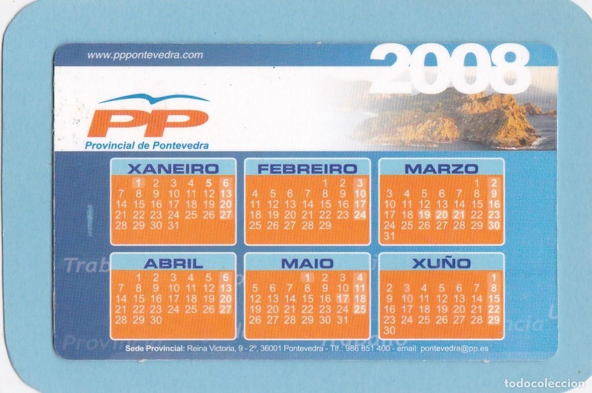 Coleccionismo calendarios: CALENDARIO 2008 - PP PROVINCIAL DE PONTEVEDRA - PARTIDO POPULAR (GALLEGO)