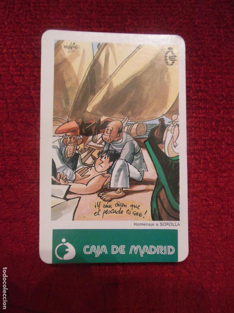 Coleccionismo calendarios: 1990 CAJA DE MADRID HOMENAJE A SOROLLA POR MINGOTE - CALENDARIO DE FOURNIER