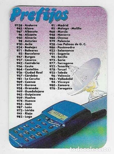 Coleccionismo calendarios: CALENDARIO DE BOLSILLO SERIE EDIJAR A&Ntilde;O 2001 MOVIL ERICSSON - PREFIJOS - VER FOTO REVERSO