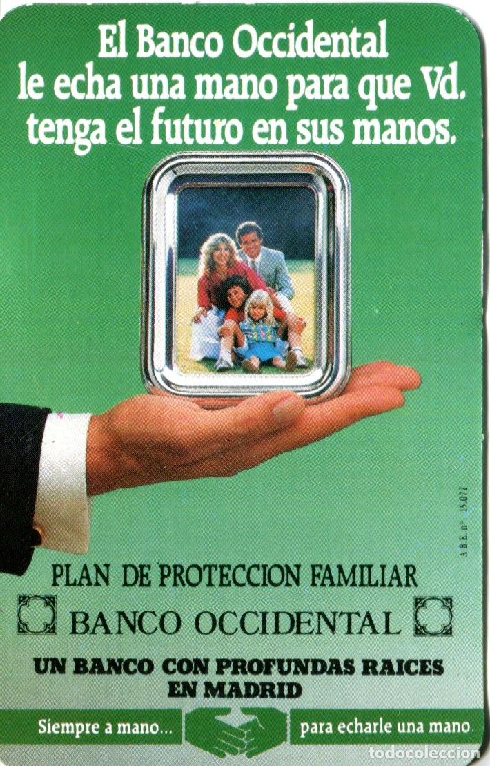 Coleccionismo calendarios: CALENDARIO NO FOURNIER BANCO OCCIDENTAL -Plan Proteccion Familiar A&ntilde;o 1985 VER FOTOS