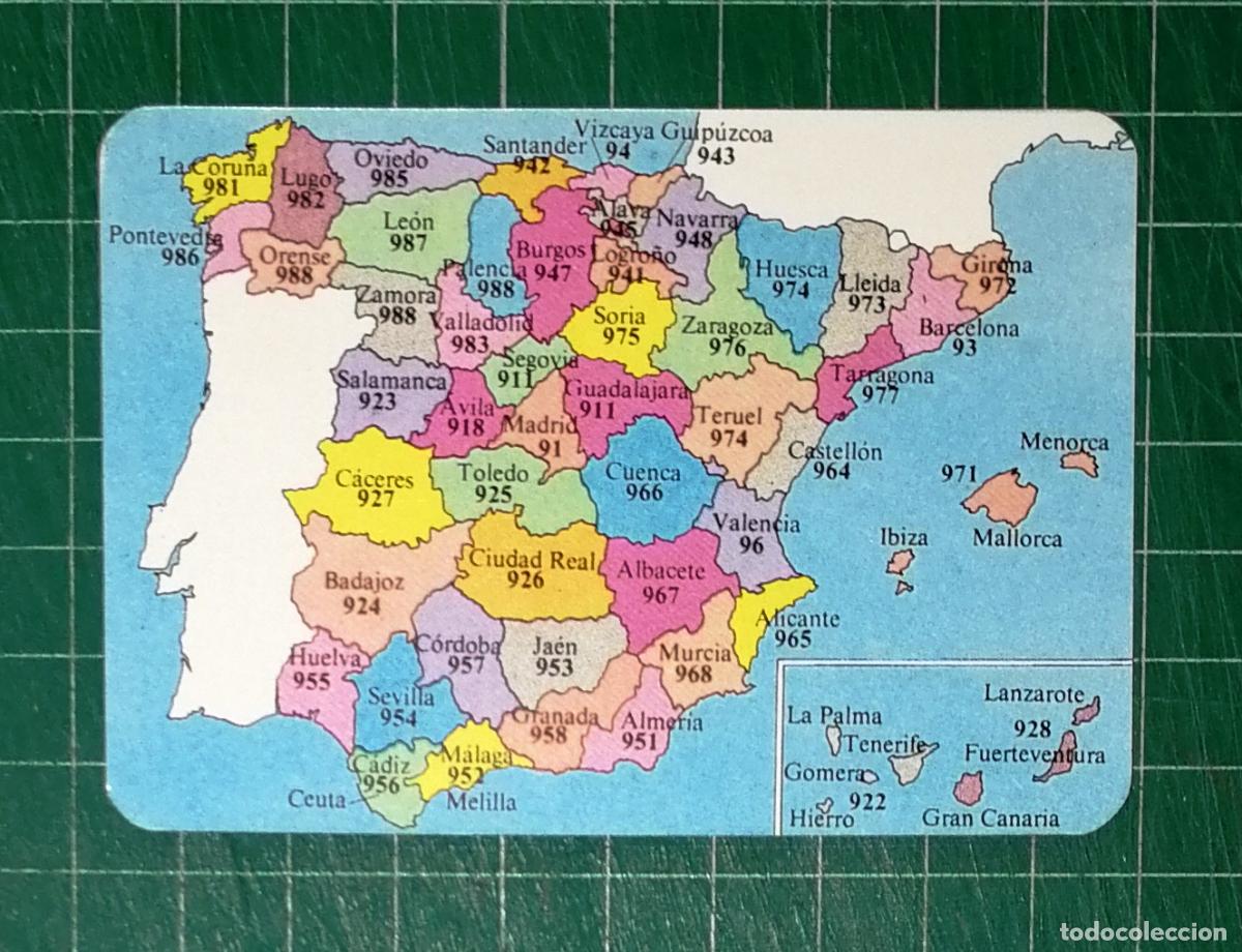 Coleccionismo calendarios: CALENDARIO BOLSILLO, ALMANAQUE. ESPA&Ntilde;A PREFIJOS TELEF&Oacute;NICOS. GR&Aacute;FICAS MILLA, C&Oacute;RDOBA. 1991