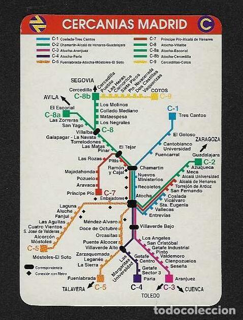 Coleccionismo calendarios: CALENDARIO DE BOLSILLO A&Ntilde;O 1999 TRENES - CERCAN&Iacute;AS MADRID - SIN PUBLICIDAD - VER FOTO REVERSO