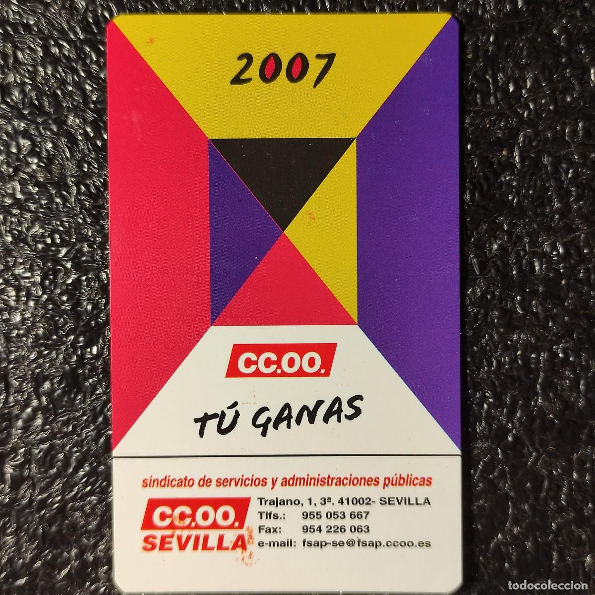 Coleccionismo calendarios: CALENDARIO POLITICO SINDICALISTA CC.OO. ** TU GANAS ** SEVILLA