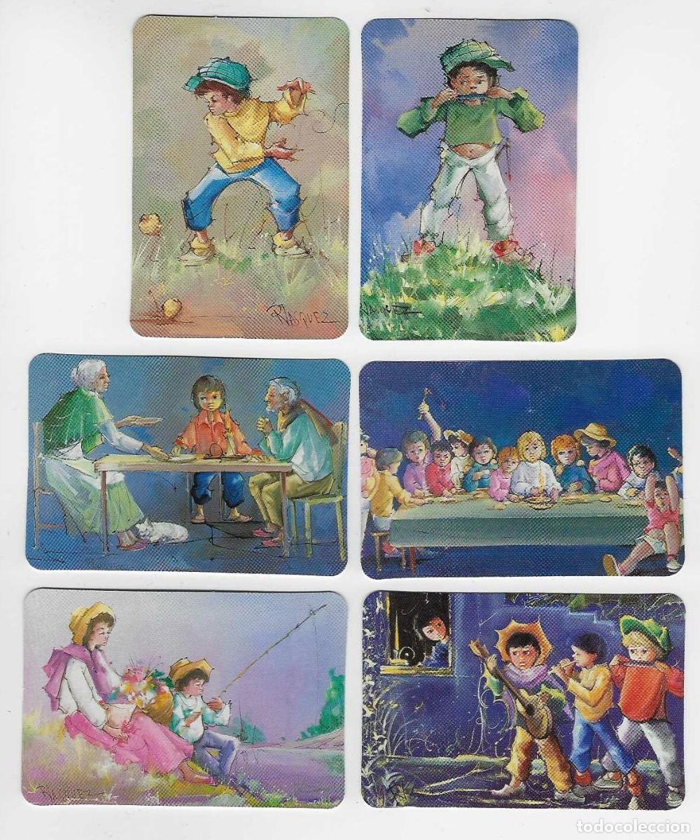 Coleccionismo calendarios: 6 CALENDARIOS DE BOLSILLO COLOMBIA A&Ntilde;O 2002 DIBUJOS DE NI&Ntilde;OS - SIN PUBLICIDAD - VER FOTO REVERSOS