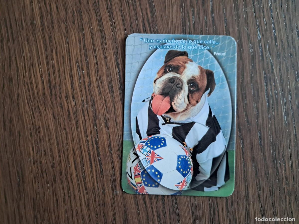 Coleccionismo calendarios: calendario de publicidad de Per&uacute;, perro, con bal&oacute;n de futbol, con frase, a&ntilde;o 2006