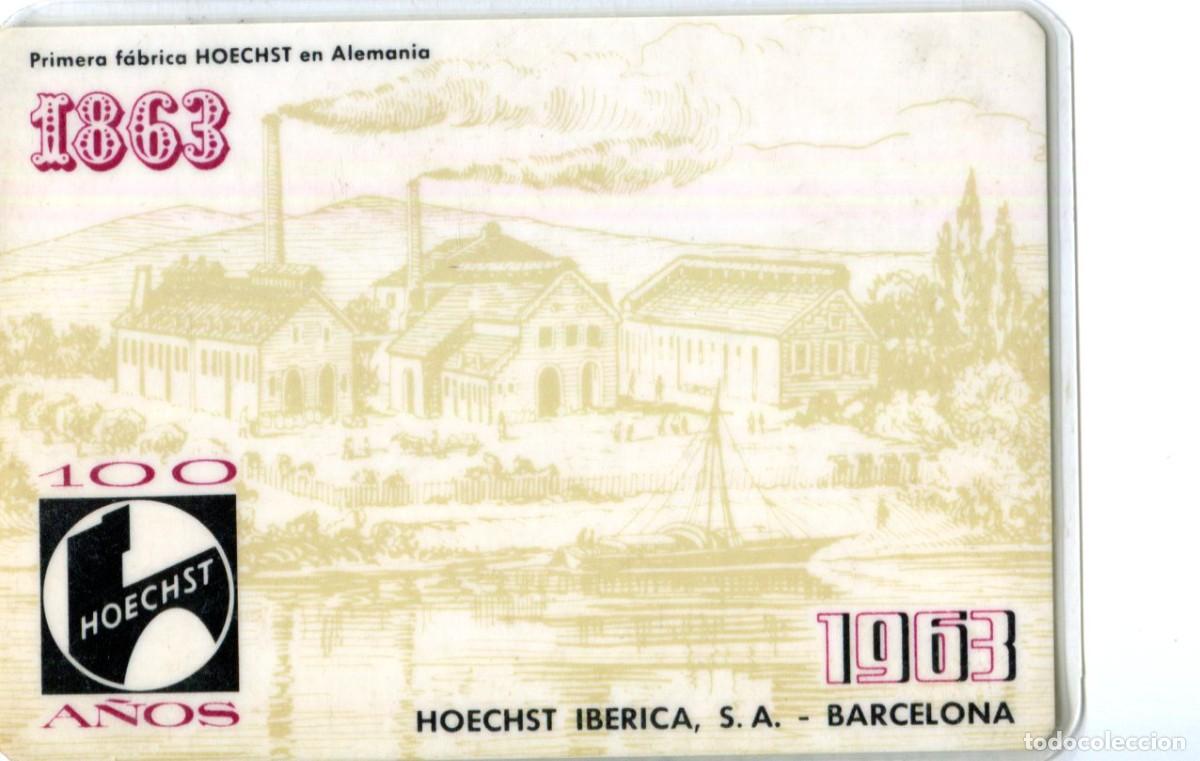 Coleccionismo calendarios: CALENDARIO PUBLICITARIO HOECHST A&Ntilde;O 1963. VER FOTO ADICIONAL. PLASTIFICADO NO FOURNIER