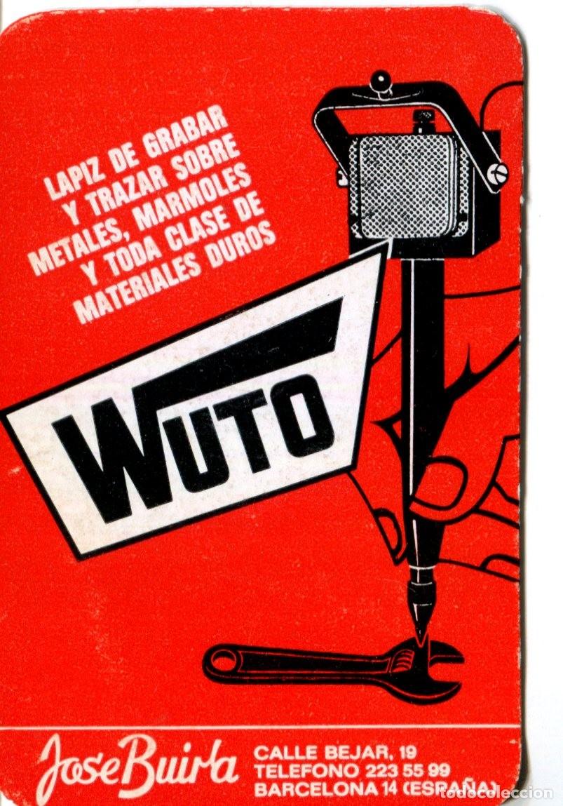 Coleccionismo calendarios: CALENDARIO PUBLICITARIO. WUTO. L&Aacute;PIZ DE GRABAR Y TRAZAR SOBRE METALES, M&Aacute;RMOLES. A&Ntilde;O 1969