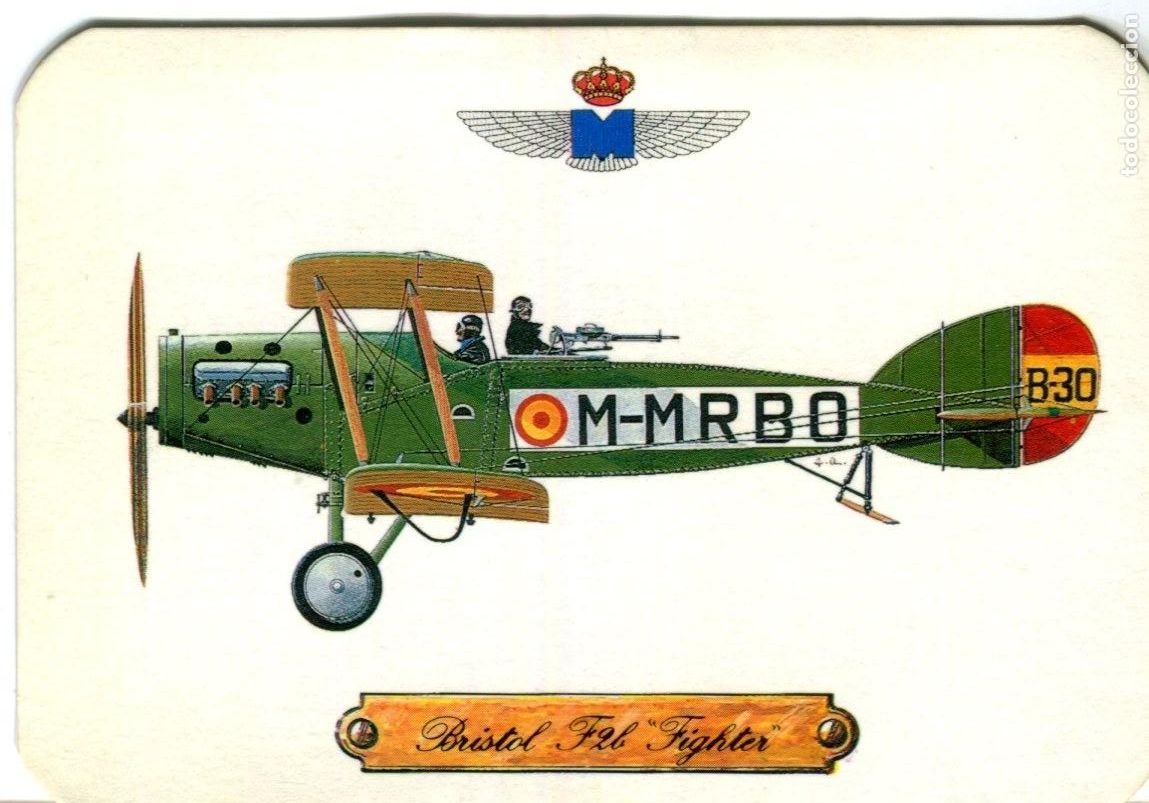 Coleccionismo calendarios: CALENDARIO DE MUSEO DEL AIRE . BRISTOL FEL FIGHTER A&Ntilde;O 1990 AVION MILITAR