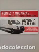 Coleccionismo calendarios: Calendario 2016 Publicidad Portes y Mudanzas Antonio