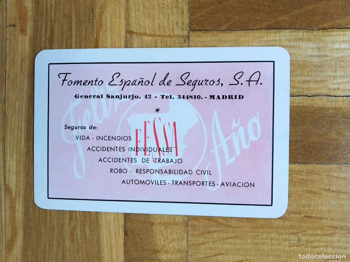 Collectionnisme Calendriers: CALENDARIO FOURNIER FOMENTO ESPA&Ntilde;OL DE SEGUROS A&Ntilde;O 1956 VER FOTOS