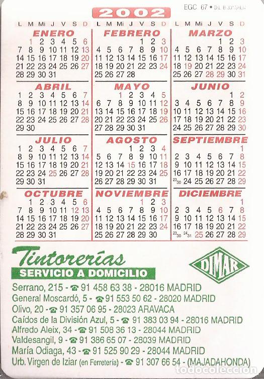 Coleccionismo calendarios: CALENDARIO SERIE A&Ntilde;O 2002 SERIE E.G.C. 67 - Foto 2