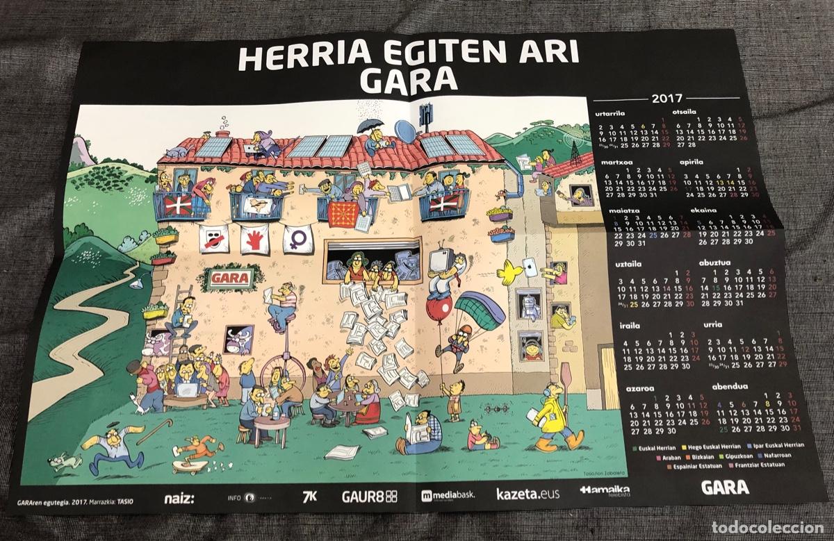 Coleccionismo calendarios: CALENDARIO HERRIAK EGITEN DU EGIN GARA. A&Ntilde;O 2017
