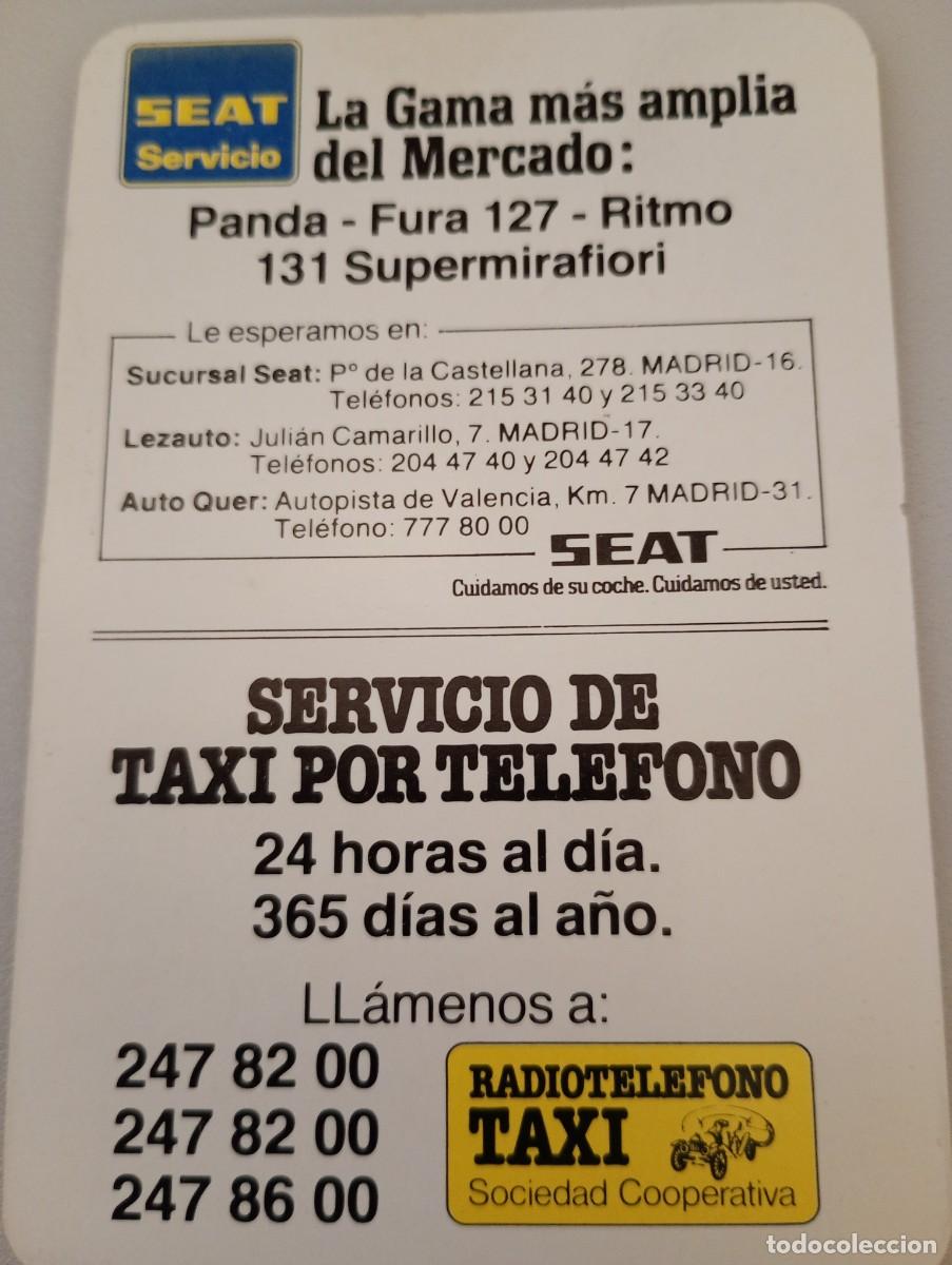 Coleccionismo calendarios: Calendario 1982 Publicidad SEAT