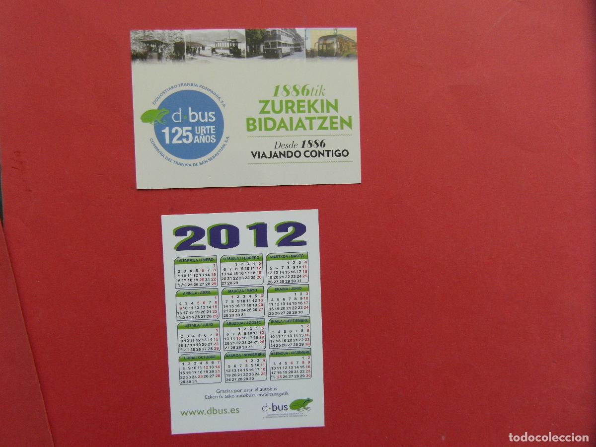 Coleccionismo calendarios: CALENDARIO DBUS 125 A&Ntilde;OS 2012 SAN SEBASTIAN - COLECCION TRASNPORTE