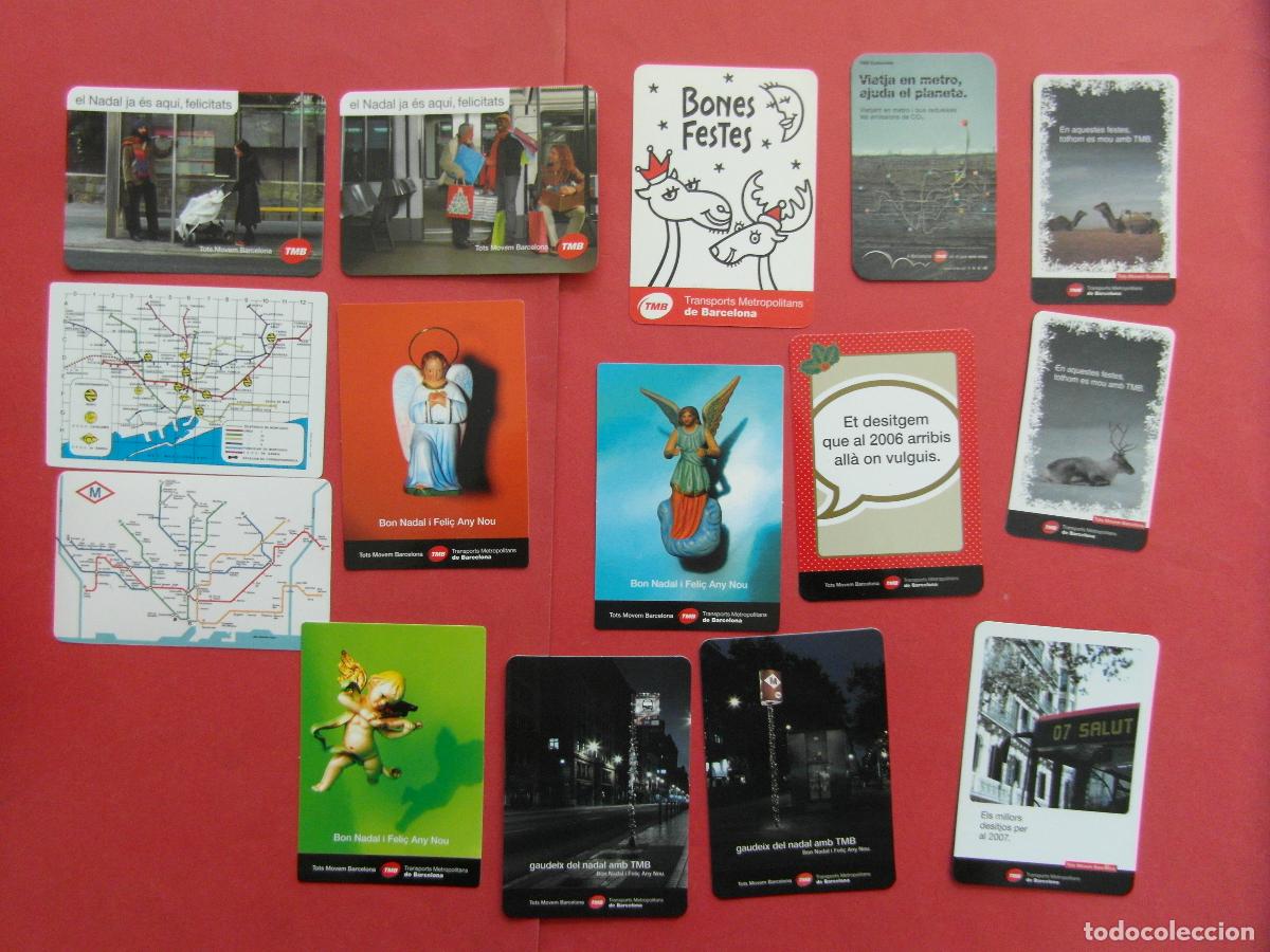 Coleccionismo calendarios: CALENDARIO LOTE DE 15 DIFERENTES TMB METRO AUTOBUS BARCELONA VER A&Ntilde;OS FOTOS - COLECCION TRASNPORTE