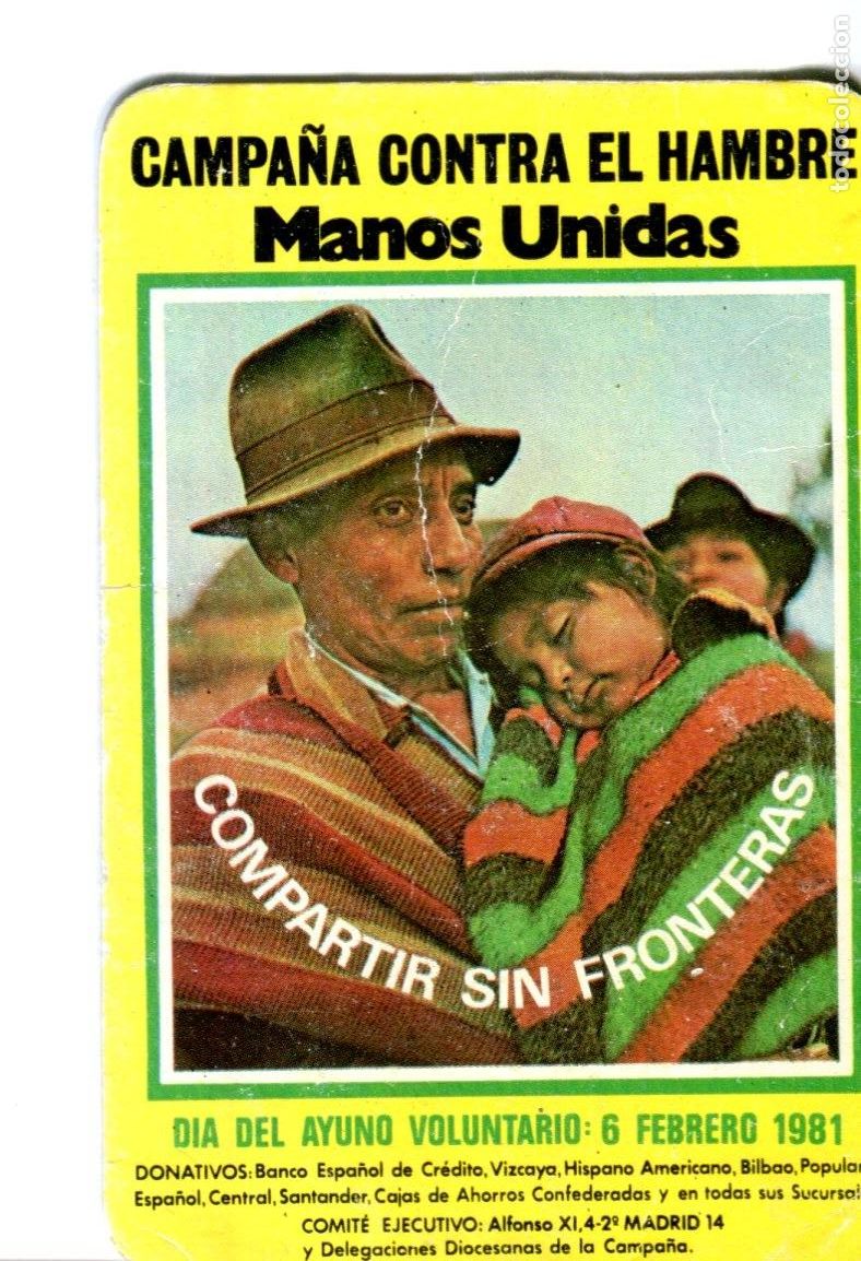 Coleccionismo calendarios: Calendario bolsillo - A&Ntilde;O 1981 - MANOS UNIDAS - CASTELLANO