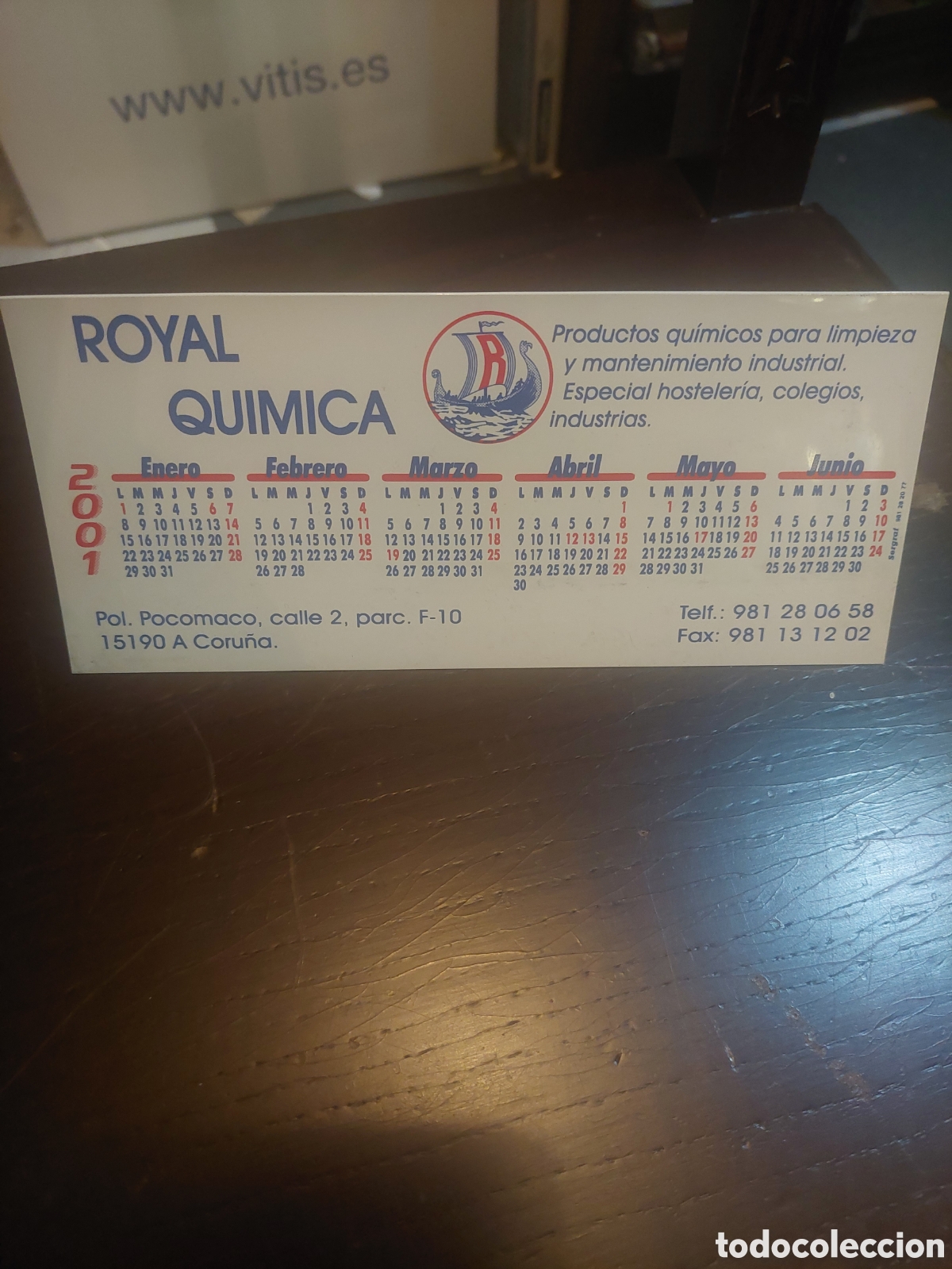 Coleccionismo calendarios: 2001 Calendario platino royal qu&iacute;mica a Coru&ntilde;a