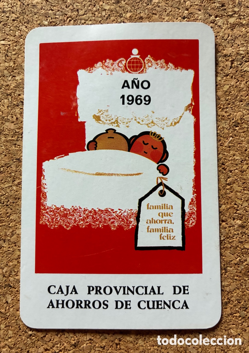 Colecionismo Calend&aacute;rios: Calendario / Almanaque Fournier. Caja provincial de ahorros de Cuenca. 1969.