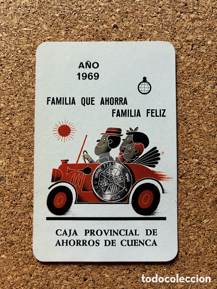 Coleccionismo calendarios: Calendario / Almanaque Fournier. Caja provincial de ahorros de Cuenca. 1969.