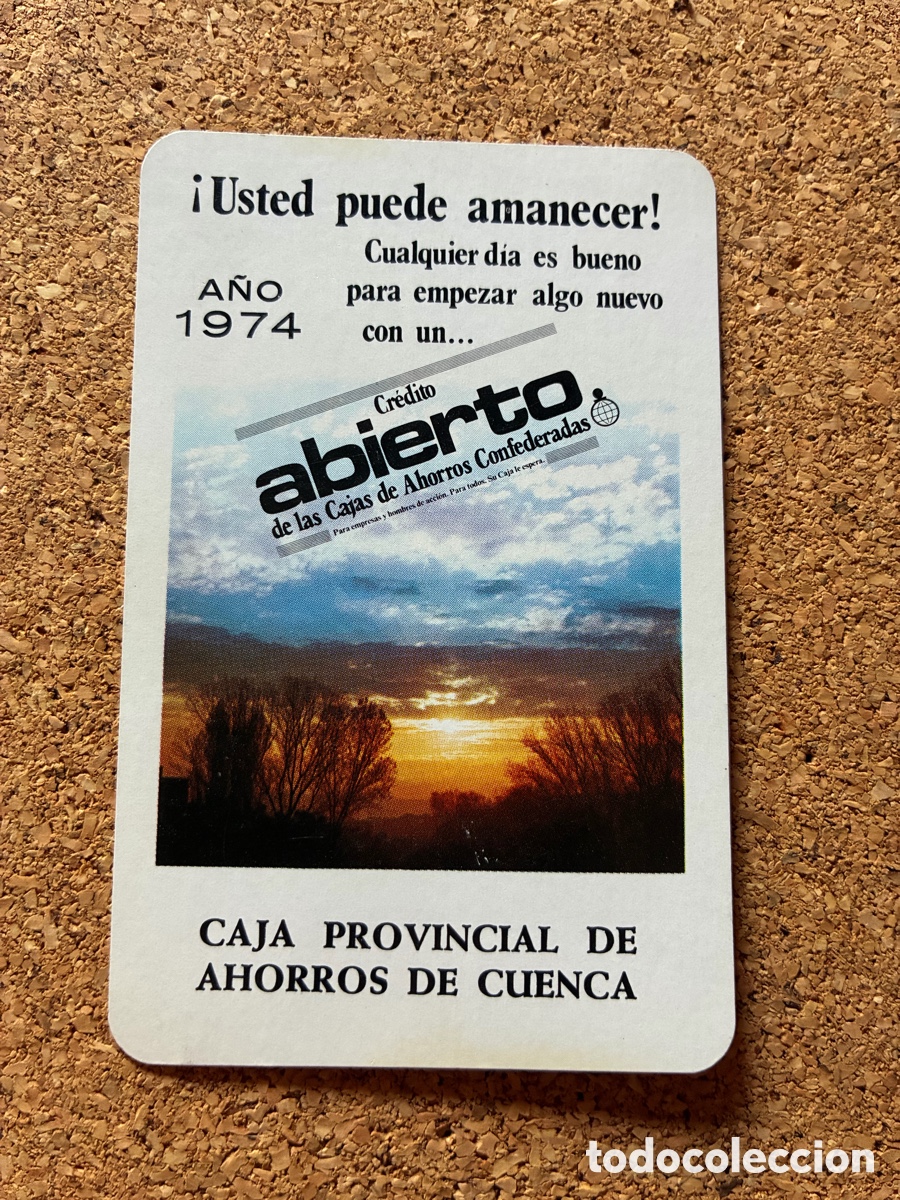 Coleccionismo calendarios: Calendario / Almanaque Fournier. Caja provincial de ahorros de Cuenca. 1974.