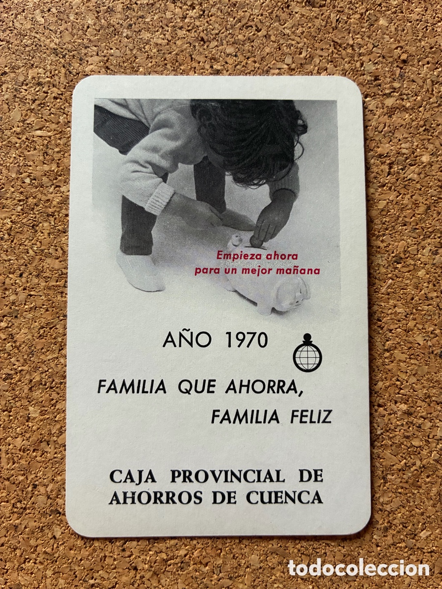Coleccionismo calendarios: Calendario / Almanaque Fournier. Caja provincial de ahorros de Cuenca. 1970.